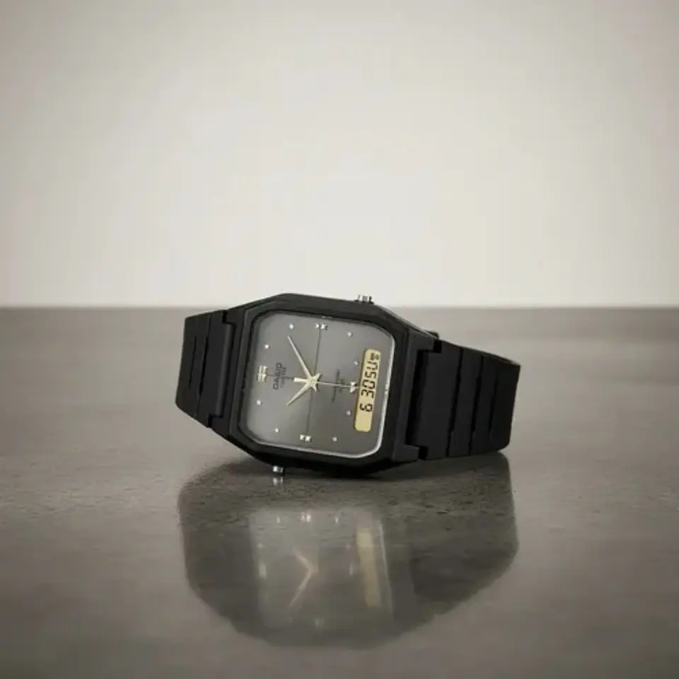 Reloj Digital - Analogo Casio AW-48HE-8AV Para Hombre en Acero Color Negro 5