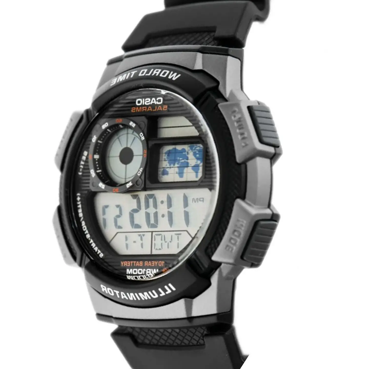 Reloj Digital Casio AE_1000W_1BV Para Hombre en Resina Color Negro 4