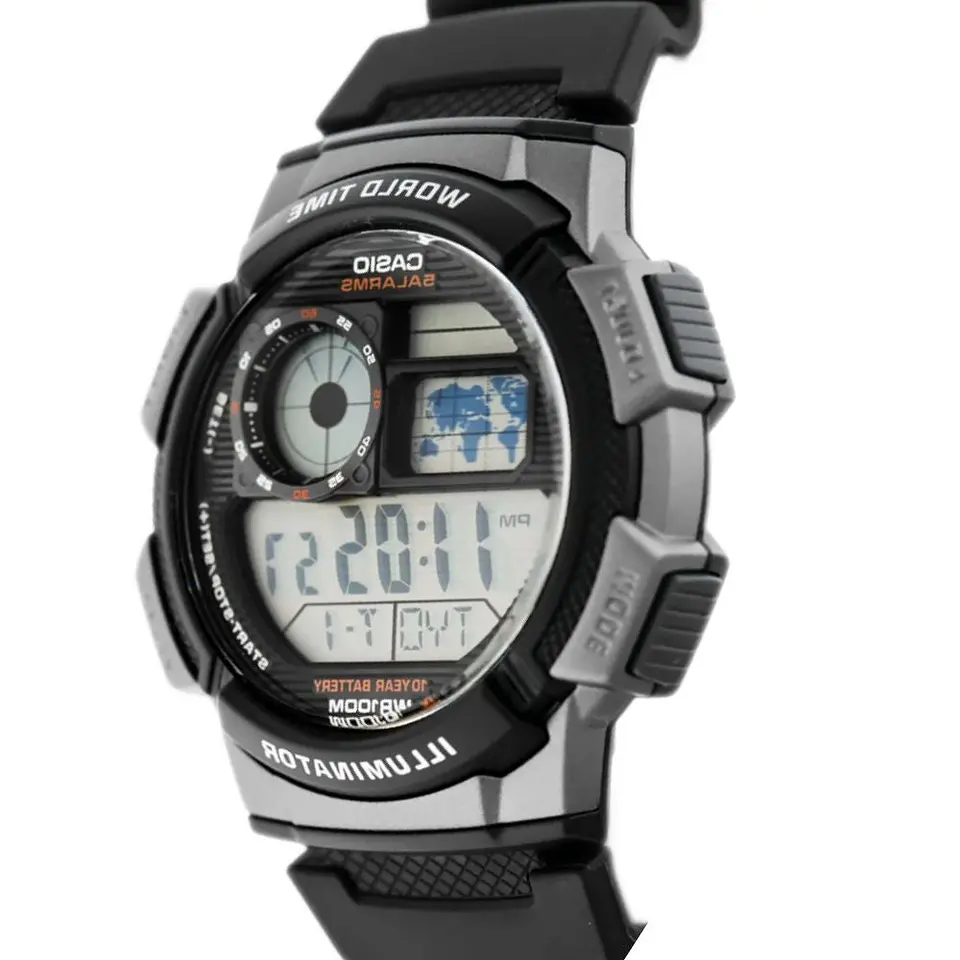 Reloj Digital Casio AE_1000W_1BV Para Hombre en Resina Color Negro 4