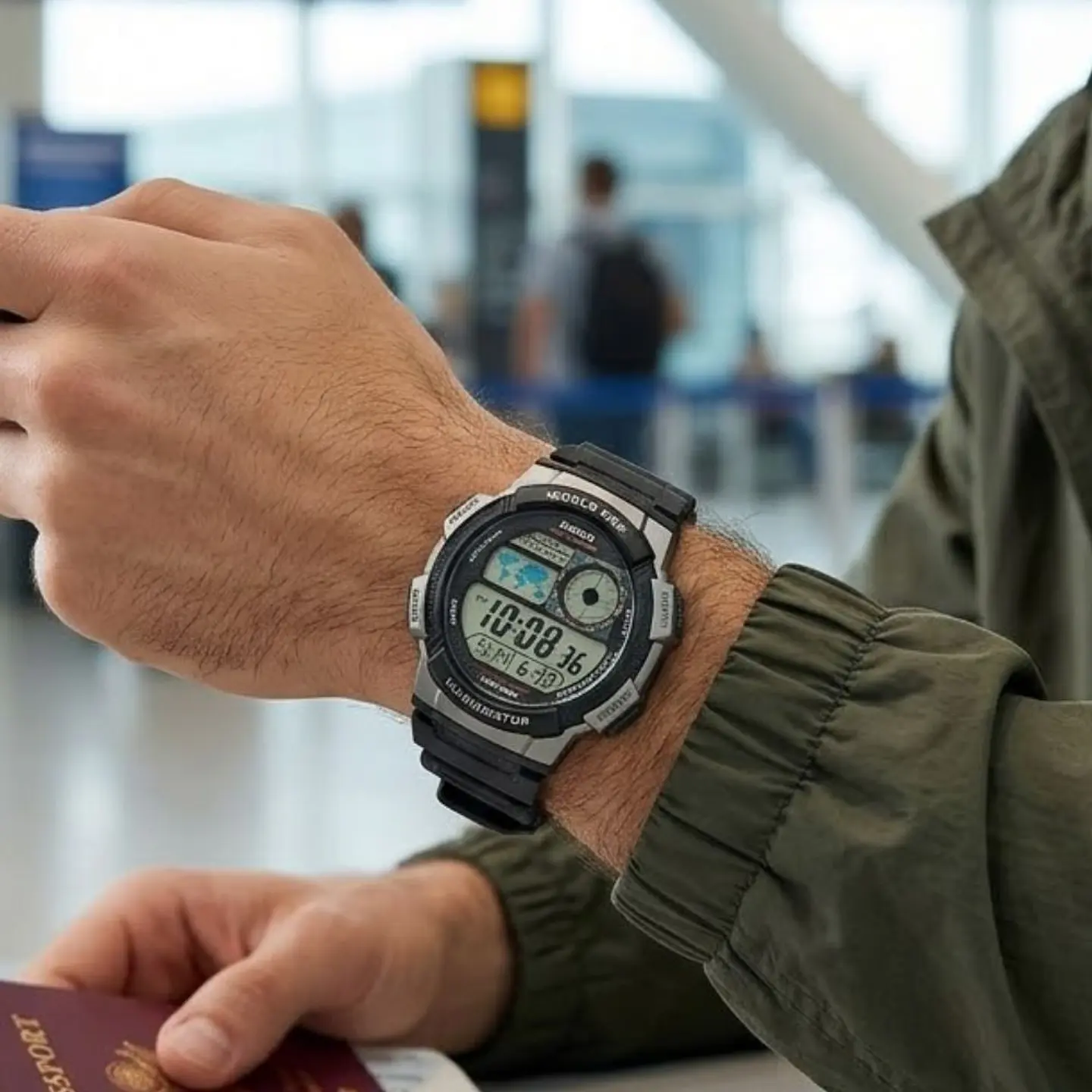 Reloj Digital Casio AE_1000W_1BV Para Hombre en Resina Color Negro 6