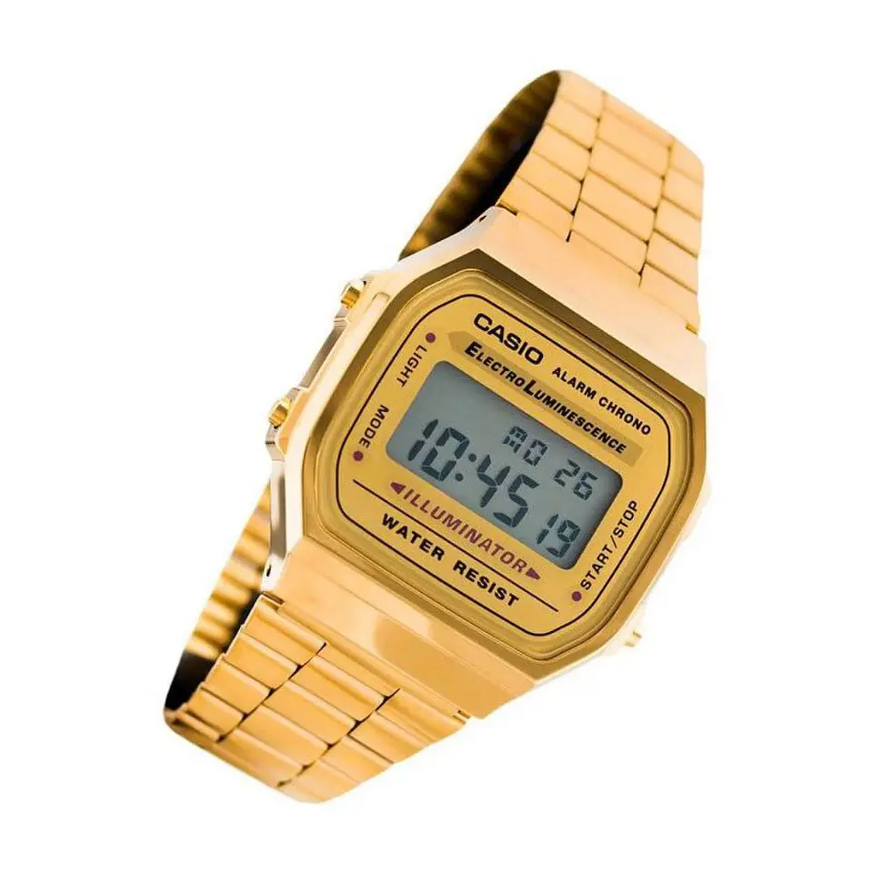 Reloj Digital Casio A_168WG_9W Unisex en Acero Color Dorado 4