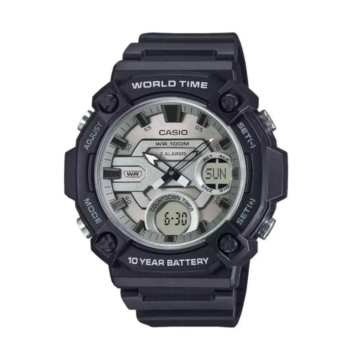 Reloj Digital - Analogo Casio AEQ-120W-7AVDF Para Hombre en Resina Color Negro 1