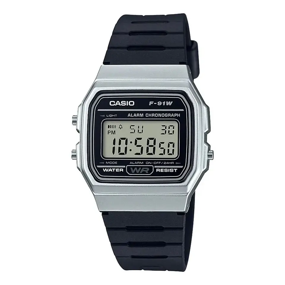 Reloj Digital Casio F_91WM_7A Para Hombre en Acero Color Blanco 1