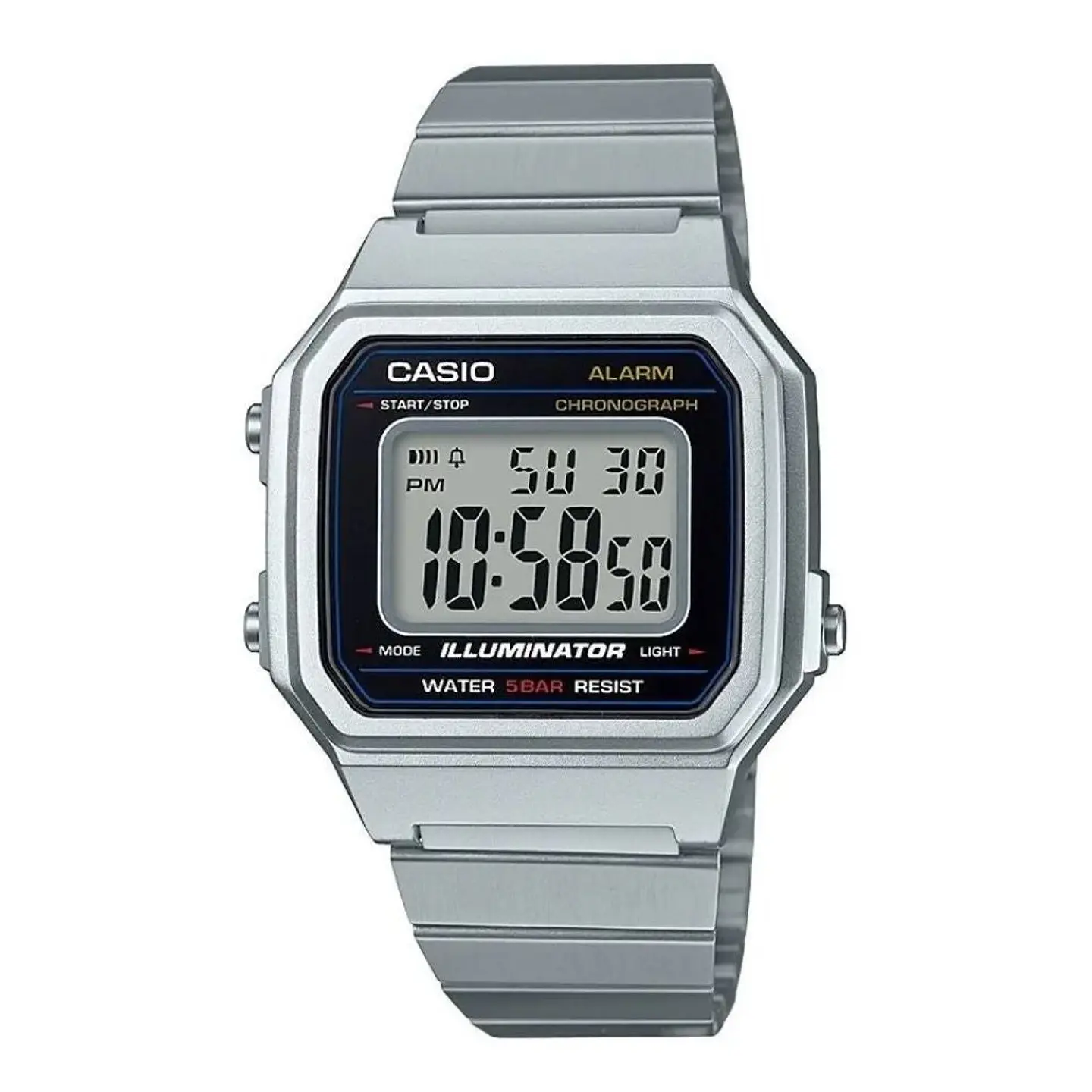 Reloj Digital Casio B_650WD1A Para Hombre en Acero Color Plateado 1