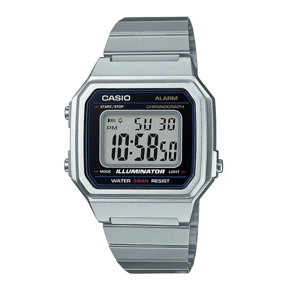 Reloj Digital Casio B_650WD1A Para Hombre en Acero Color Plateado 1