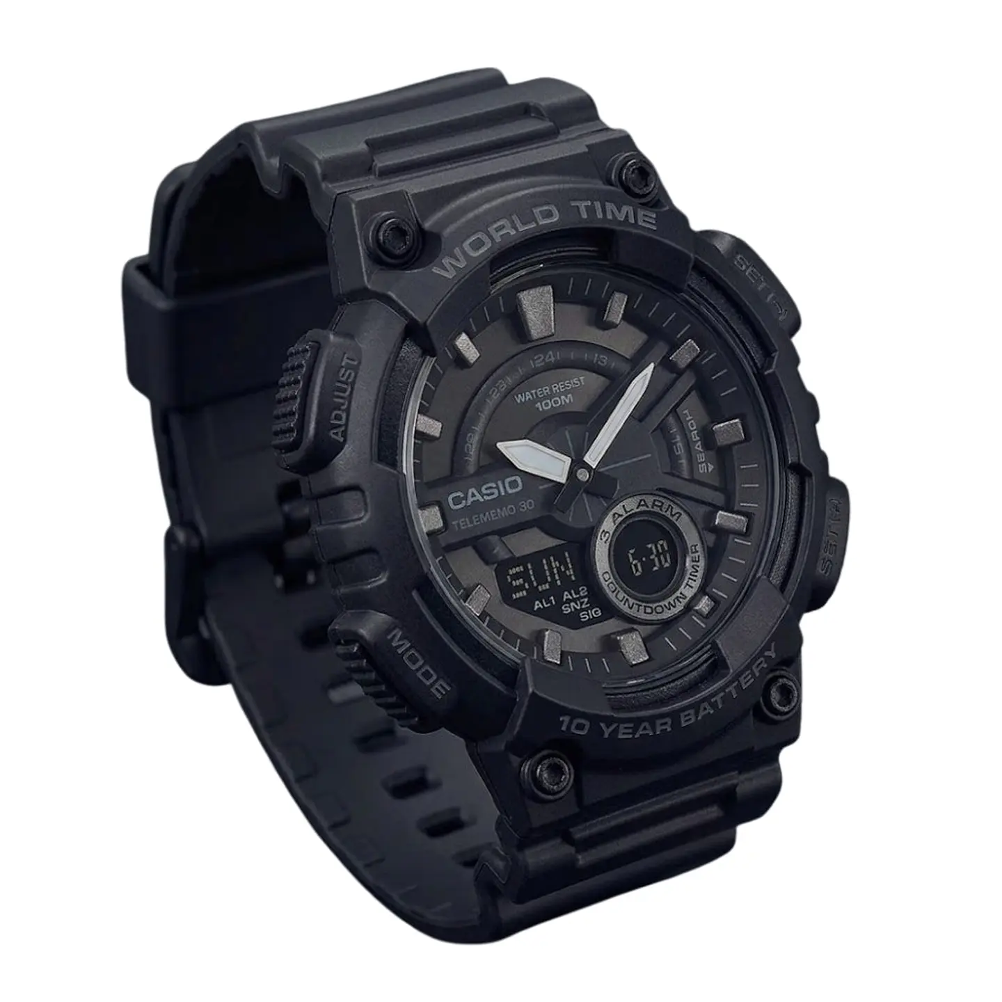 Reloj Digital Casio AEQ_110W_1BVD Para Hombre en Resina Color Negro 3