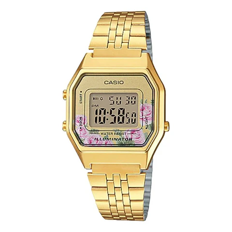 Reloj Digital Casio LA680WGA-4CDF Para Mujer en Acero Color Dorado