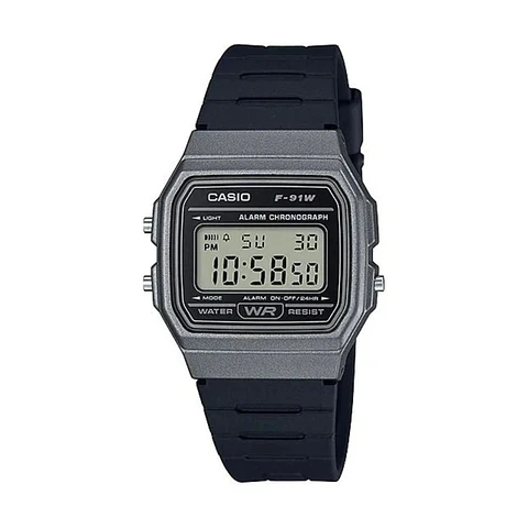 Reloj Digital Casio F_91WM_1B Para Hombre en Acero Color Negro