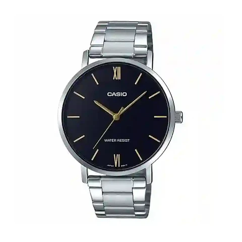 Reloj Analogo Casio MTPVT01D-1BUDF Para Unisex en Acero Color Negro