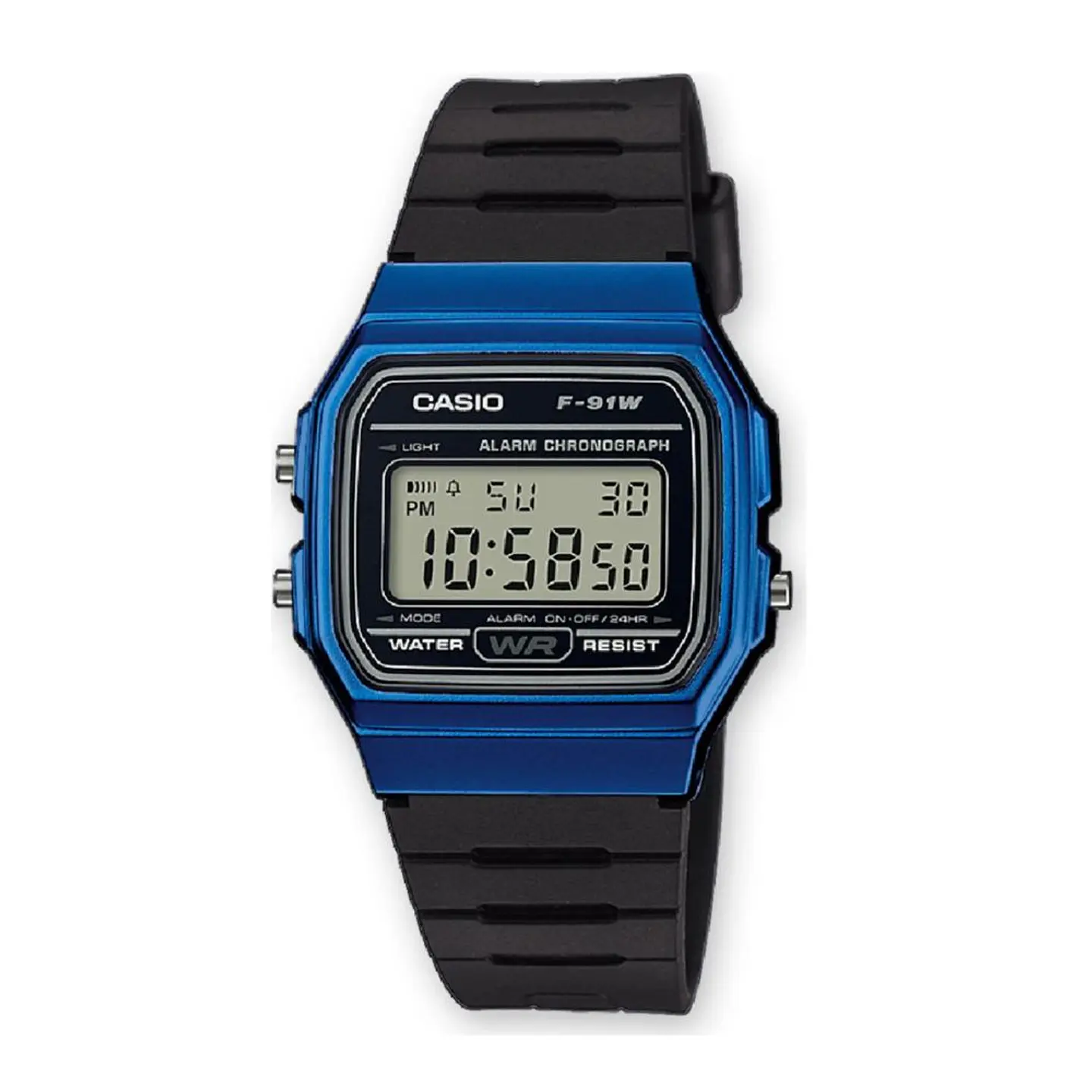 Reloj Digital Casio F_91WM_2A Para Hombre en Acero Color Azul 1