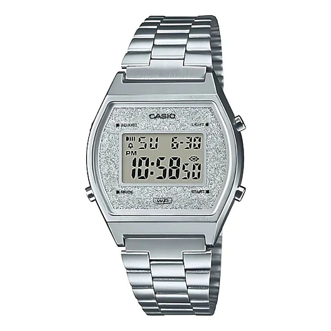 Reloj Digital Casio B640WDG7DF Para Mujer en Acero Color Plateado