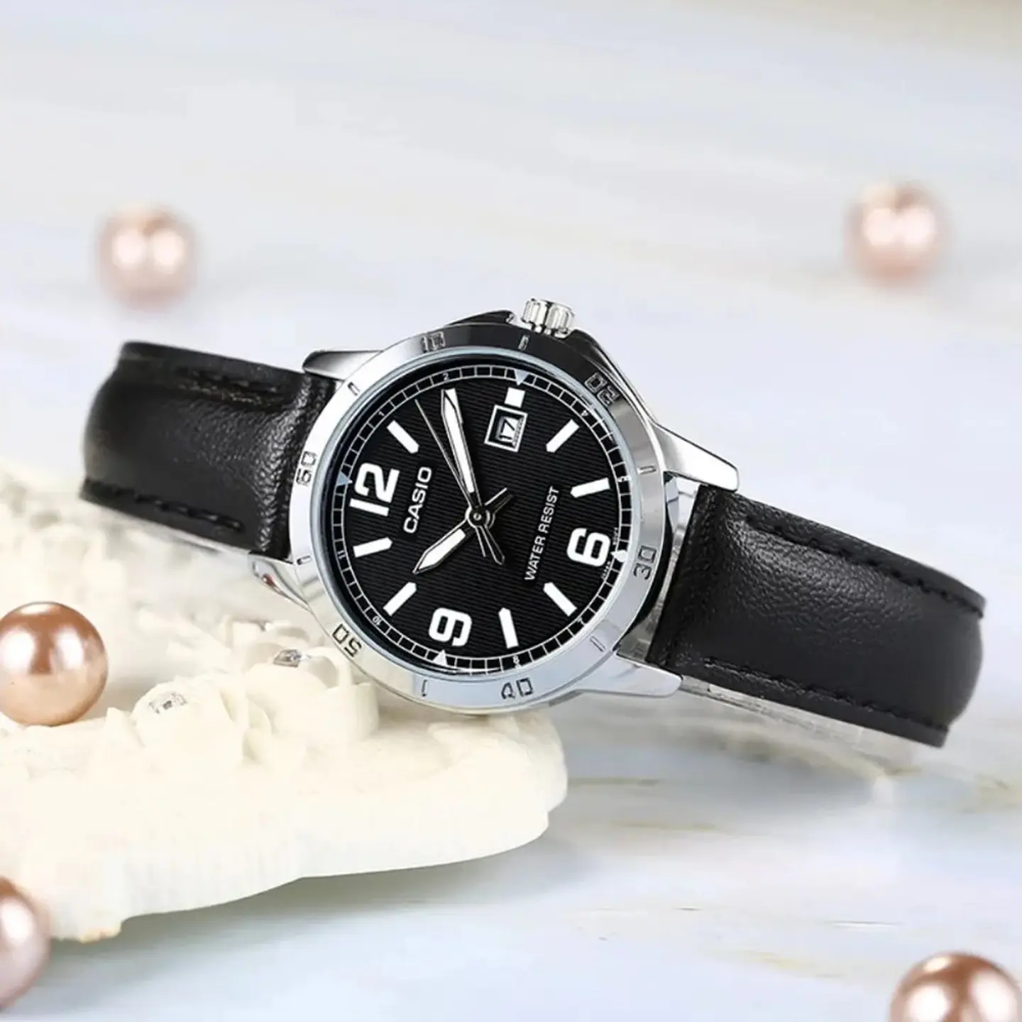 Reloj Analogo Casio LTPV004L-1BUDF Para Unisex en Acero Color Negro 5
