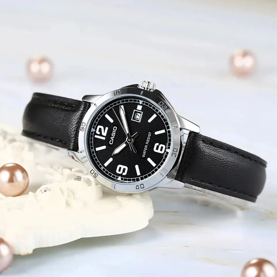 Reloj Analogo Casio LTPV004L-1BUDF Para Unisex en Acero Color Negro 5