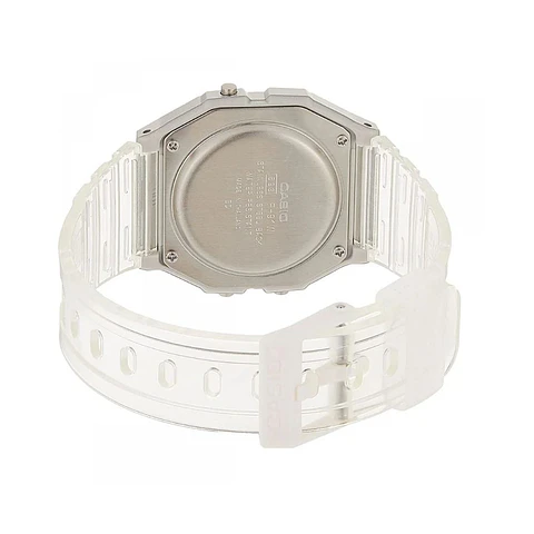 Reloj Digital Casio F91WS-7DF Para Mujer en Acero Color Transparente
