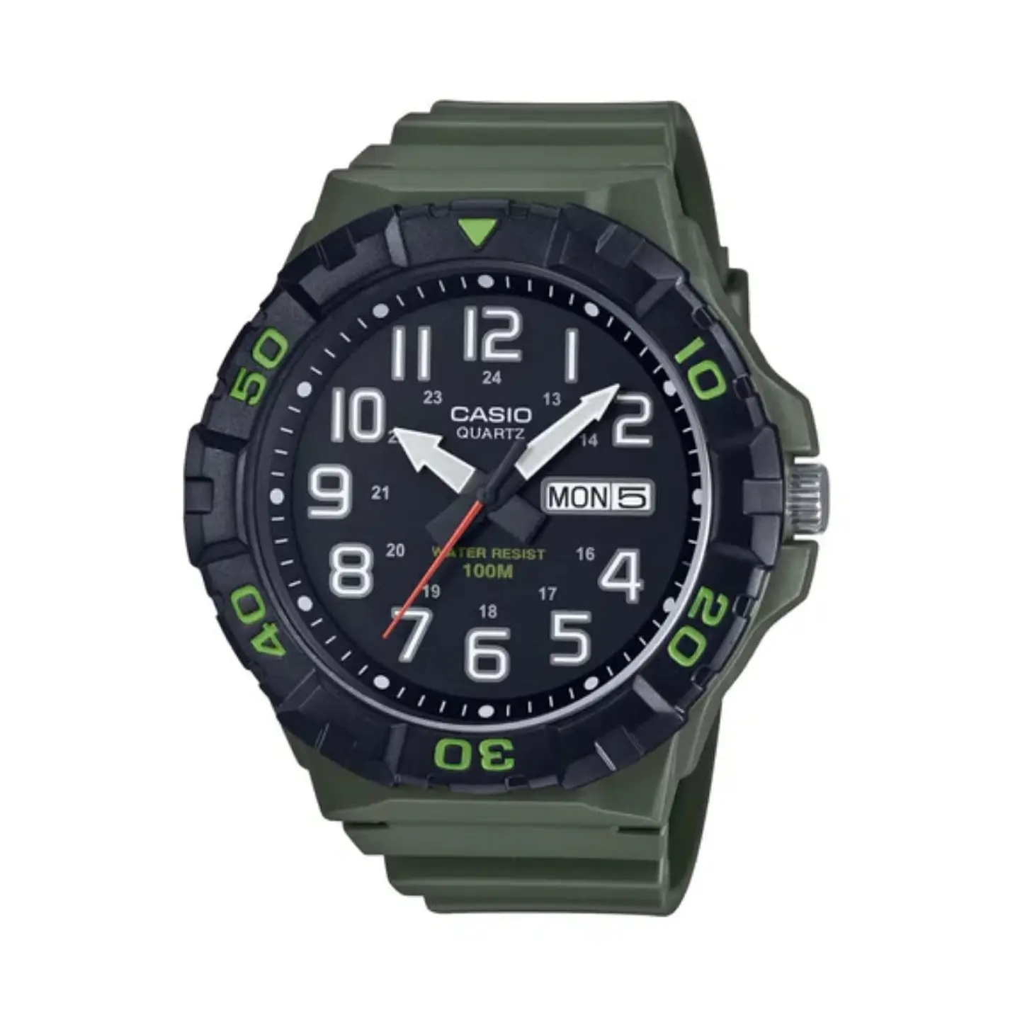 Reloj Analogo Casio MRW210H-3AVDF Para Hombre en Resina Color Verde 1