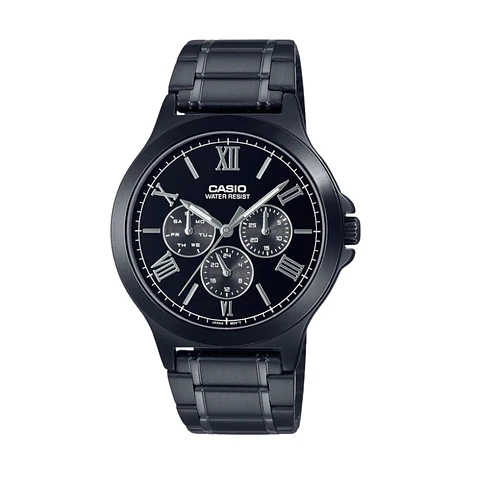 Reloj Analogo Casio MTPV300B-1AUDF Para Unisex en Acero Color Negro