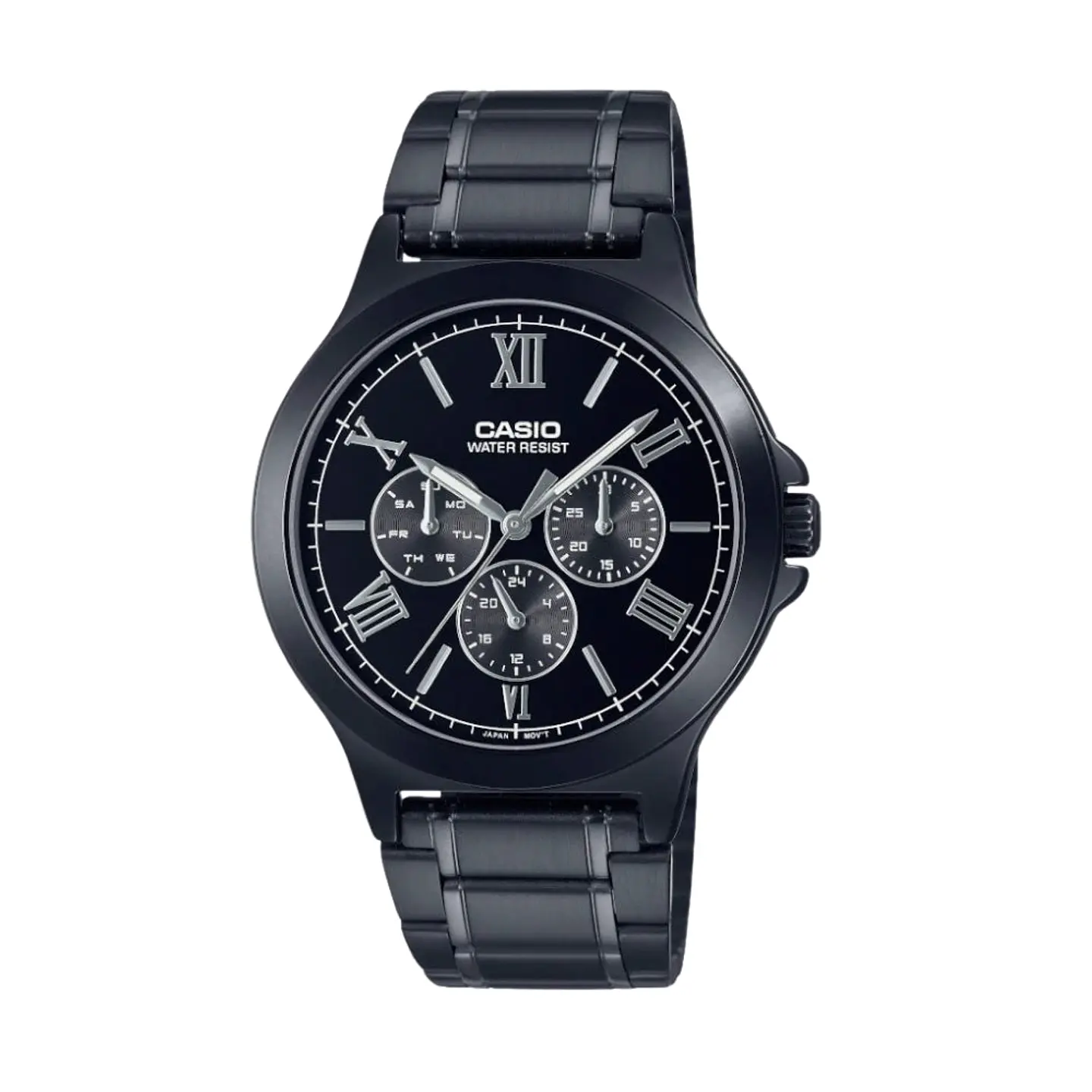 Reloj Analogo Casio MTPV300B-1AUDF Para Unisex en Acero Color Negro 1
