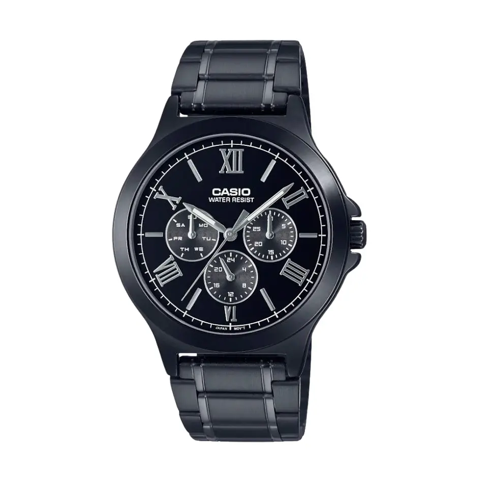Reloj Analogo Casio MTPV300B-1AUDF Para Unisex en Acero Color Negro 1