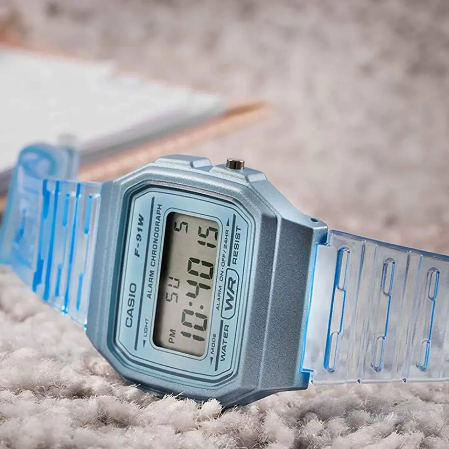 Reloj Digital Casio F91WS-2DF Unisex en Acero Color Azul 5