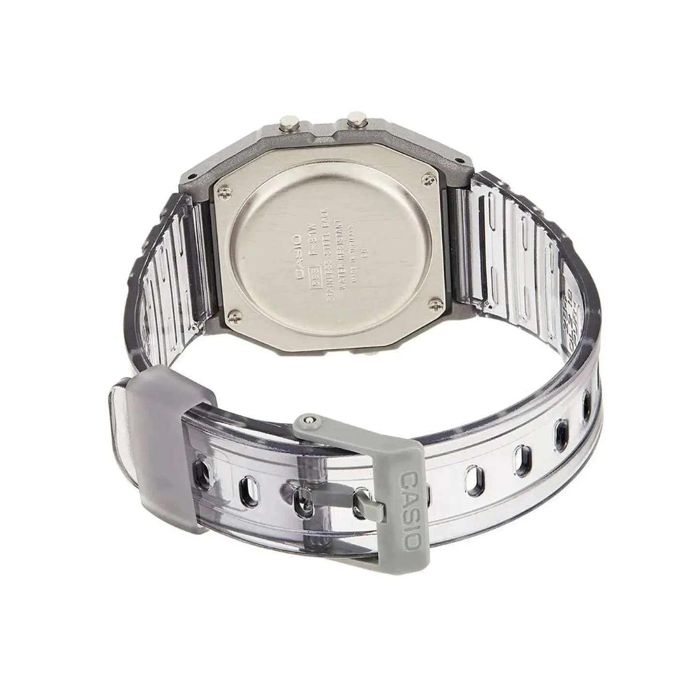 Reloj Digital Casio F91WS-8DF Para Mujer en Acero Color Transparente 2