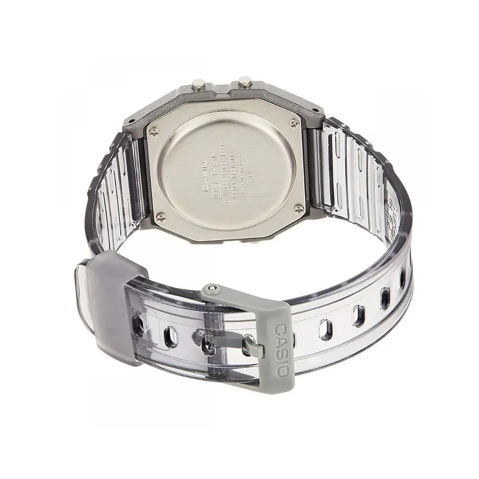 Reloj Digital Casio F91WS-8DF Para Mujer en Acero Color Transparente 2
