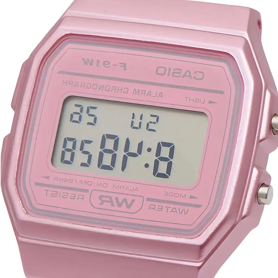 Reloj Digital Casio F91WS-4DF Para Mujer en Acero Color Rosado 4