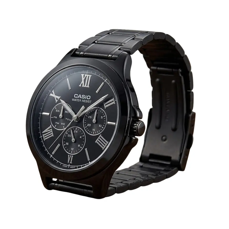 Reloj Analogo Casio MTPV300B-1AUDF Para Unisex en Acero Color Negro 4