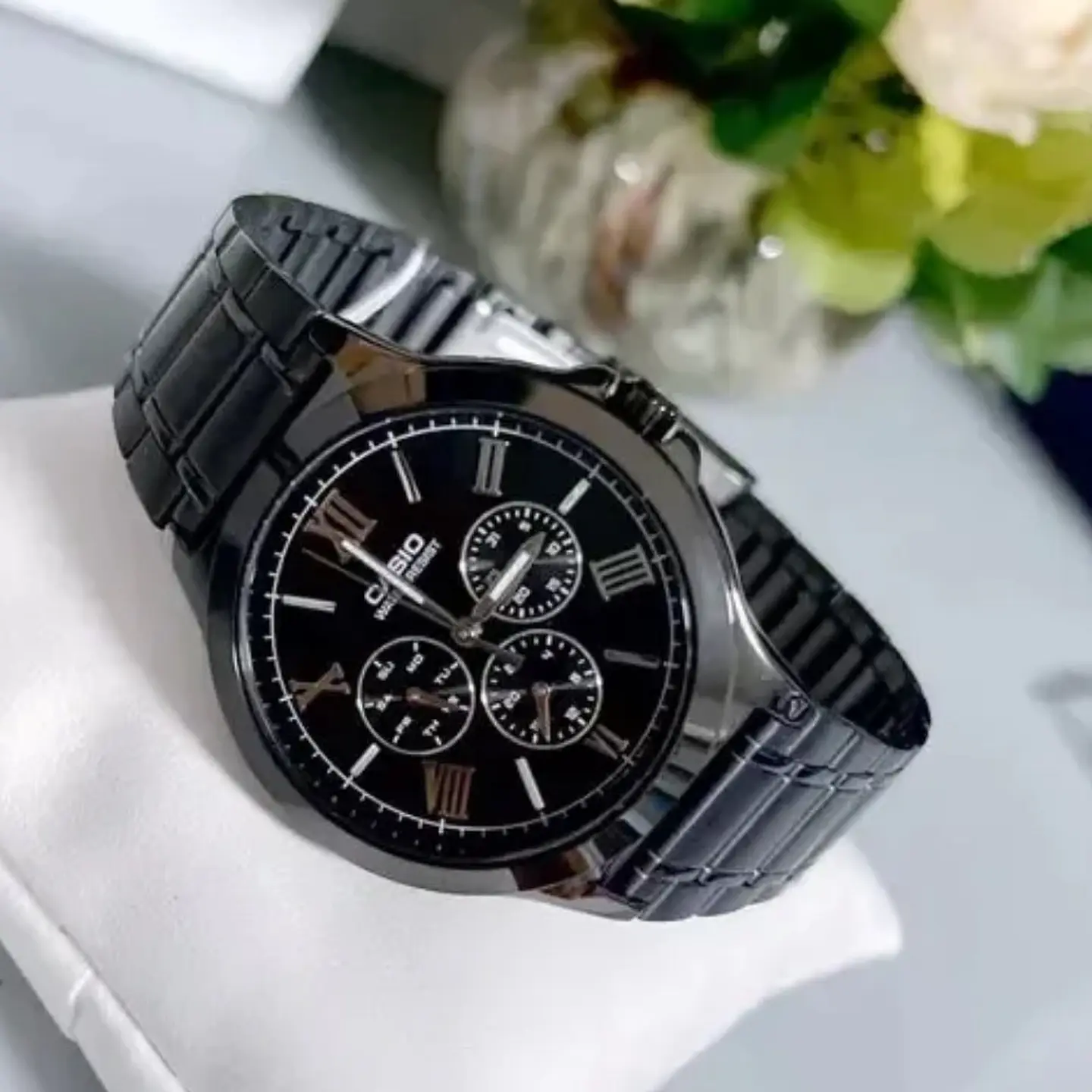 Reloj Analogo Casio MTPV300B-1AUDF Para Unisex en Acero Color Negro 5