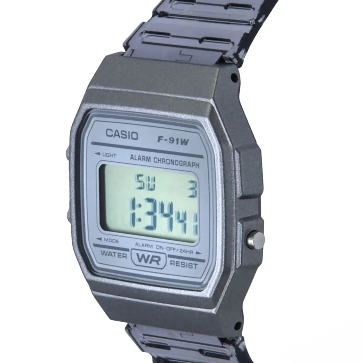 Reloj Digital Casio F91WS-8DF Para Mujer en Acero Color Transparente 4