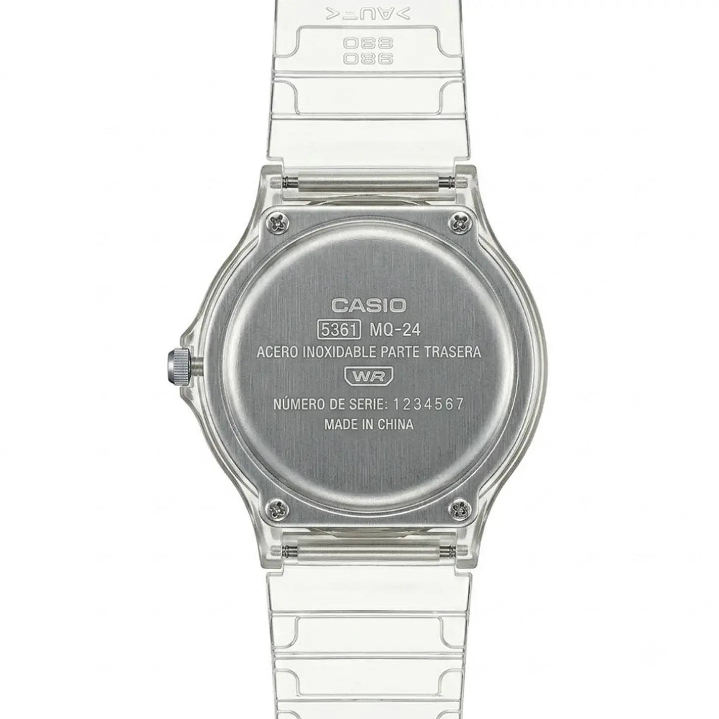 Reloj Analogo Casio MQ-24S-7BDF Para Mujer en Acero Color Transparente 2