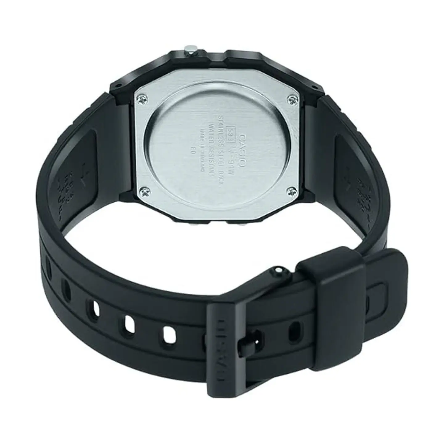 Reloj Digital Casio F-91WB-1ADF Para Hombre en Acero Color Negro 2