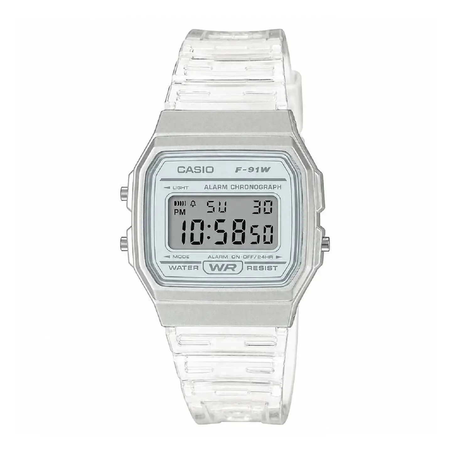 Reloj Digital Casio F-91WB-7ADF Unisex en Acero Color Blanco 1