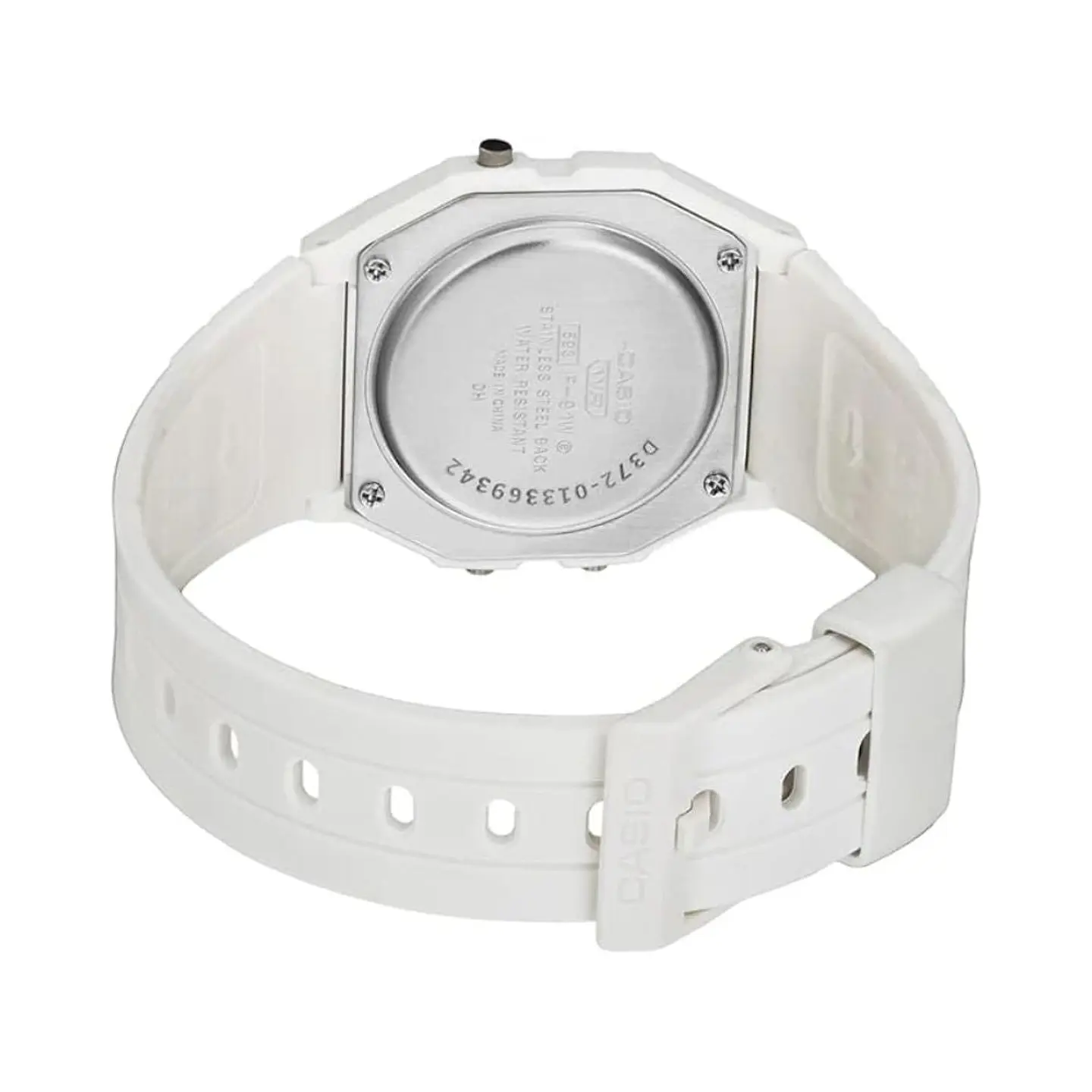 Reloj Digital Casio F-91WB-7ADF Unisex en Acero Color Blanco 2