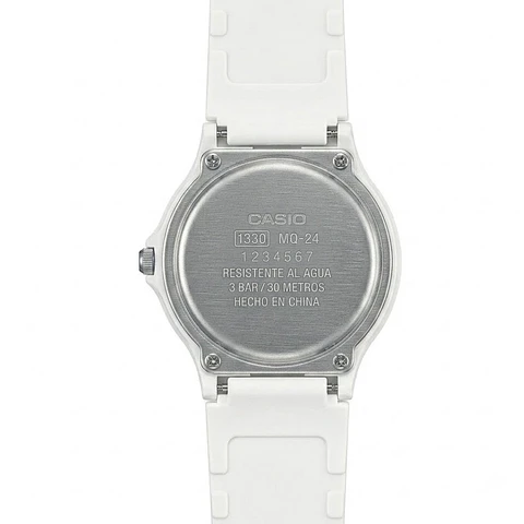 Reloj Analogo Casio MQ-24B-7BDF Para Hombre en Acero Color Blanco