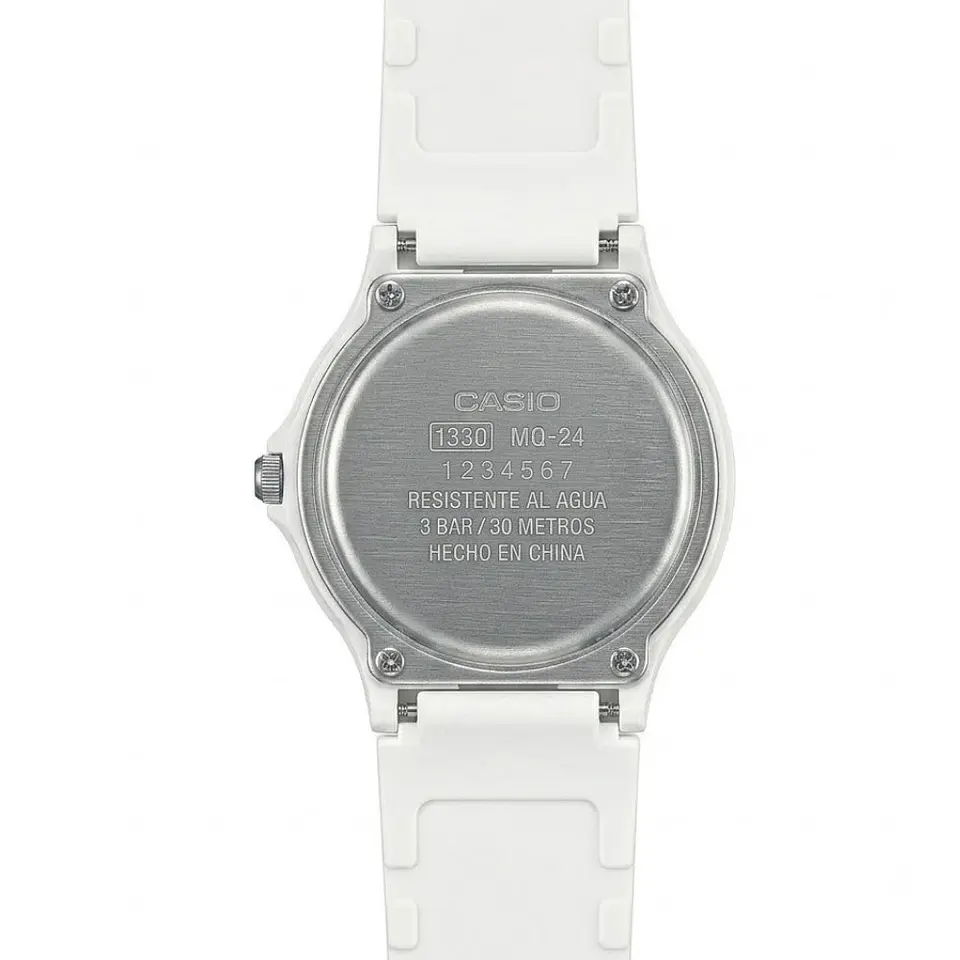 Reloj Analogo Casio MQ-24B-7BDF Para Hombre en Acero Color Blanco 2