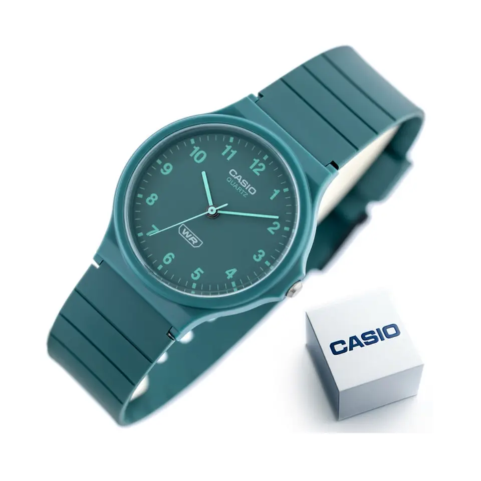 Reloj Analogo Casio MQ-24B-3BDF Para Hombre en Acero Color Verde 4