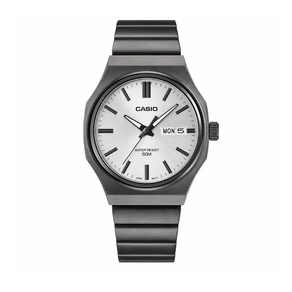 Reloj Analogo Casio MTP-E735B-7AVDF Para Hombre en Acero Color Negro 1