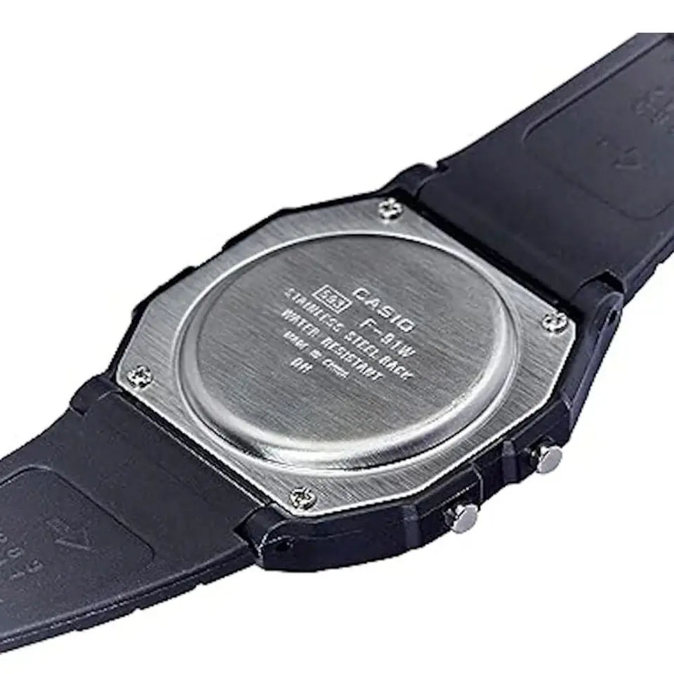 Reloj Digital Casio F-91WB-8ADF Unisex en Acero Color Negro 4