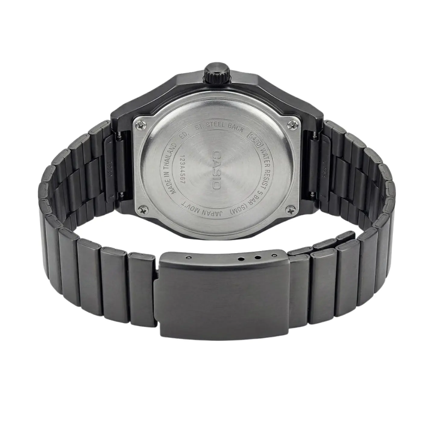 Reloj Analogo Casio MTP-E735B-7AVDF Para Hombre en Acero Color Negro 2