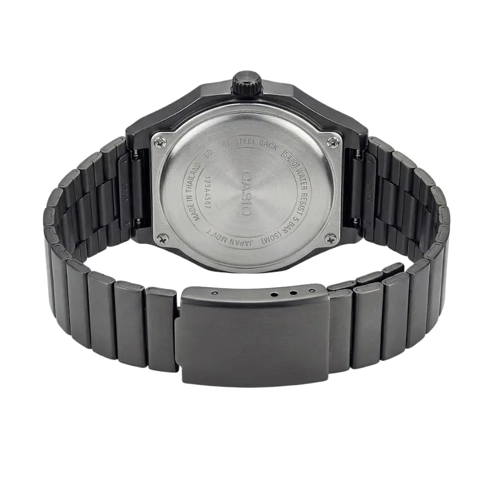 Reloj Analogo Casio MTP-E735B-7AVDF Para Hombre en Acero Color Negro 2