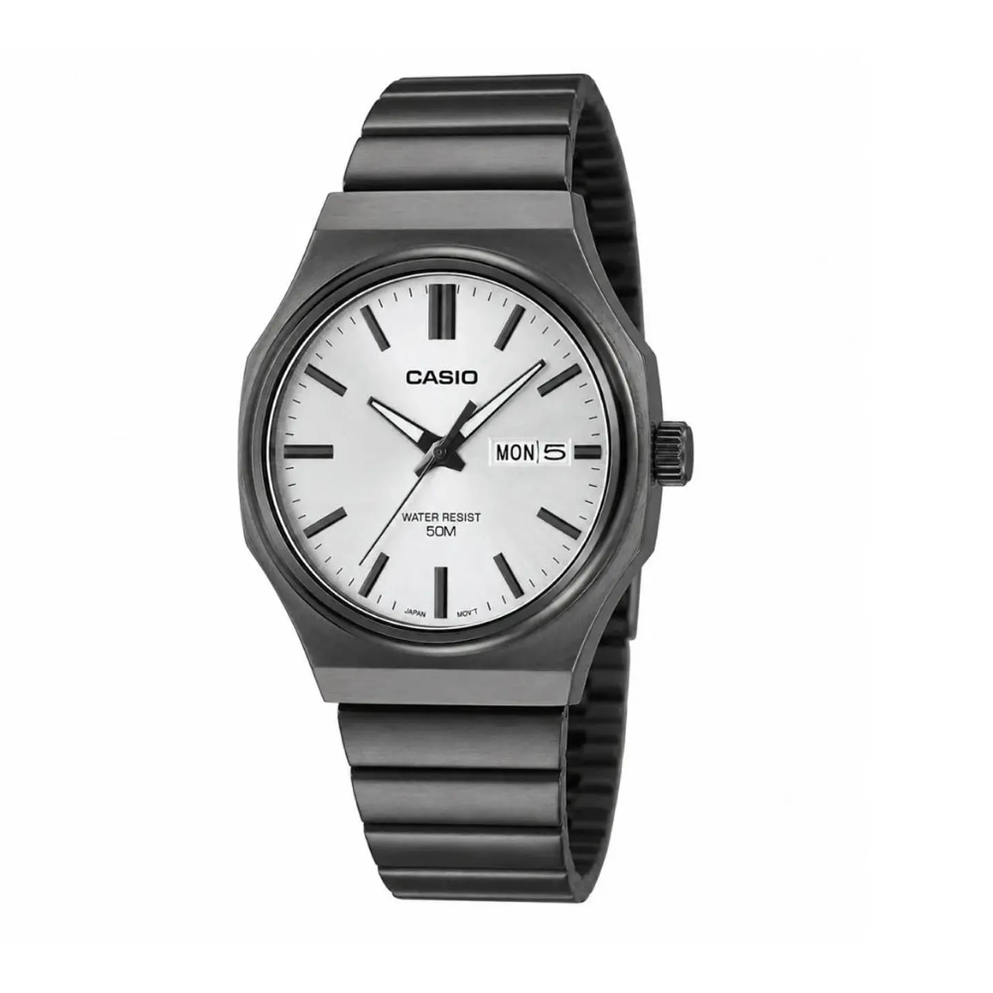 Reloj Analogo Casio MTP-E735B-7AVDF Para Hombre en Acero Color Negro 4