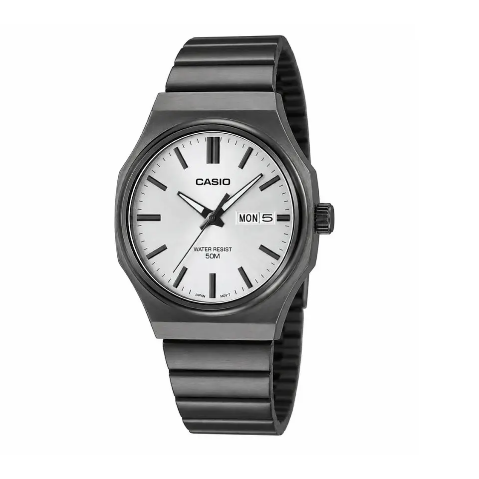 Reloj Analogo Casio MTP-E735B-7AVDF Para Hombre en Acero Color Negro 4