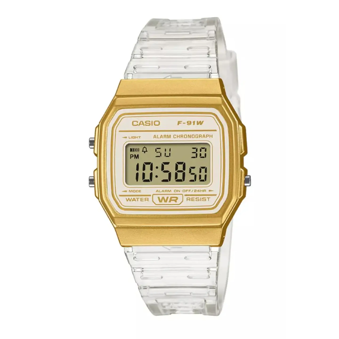 Reloj Digital Casio F-91WS-7A2DF Para Mujer en Acero Color Blanco 1