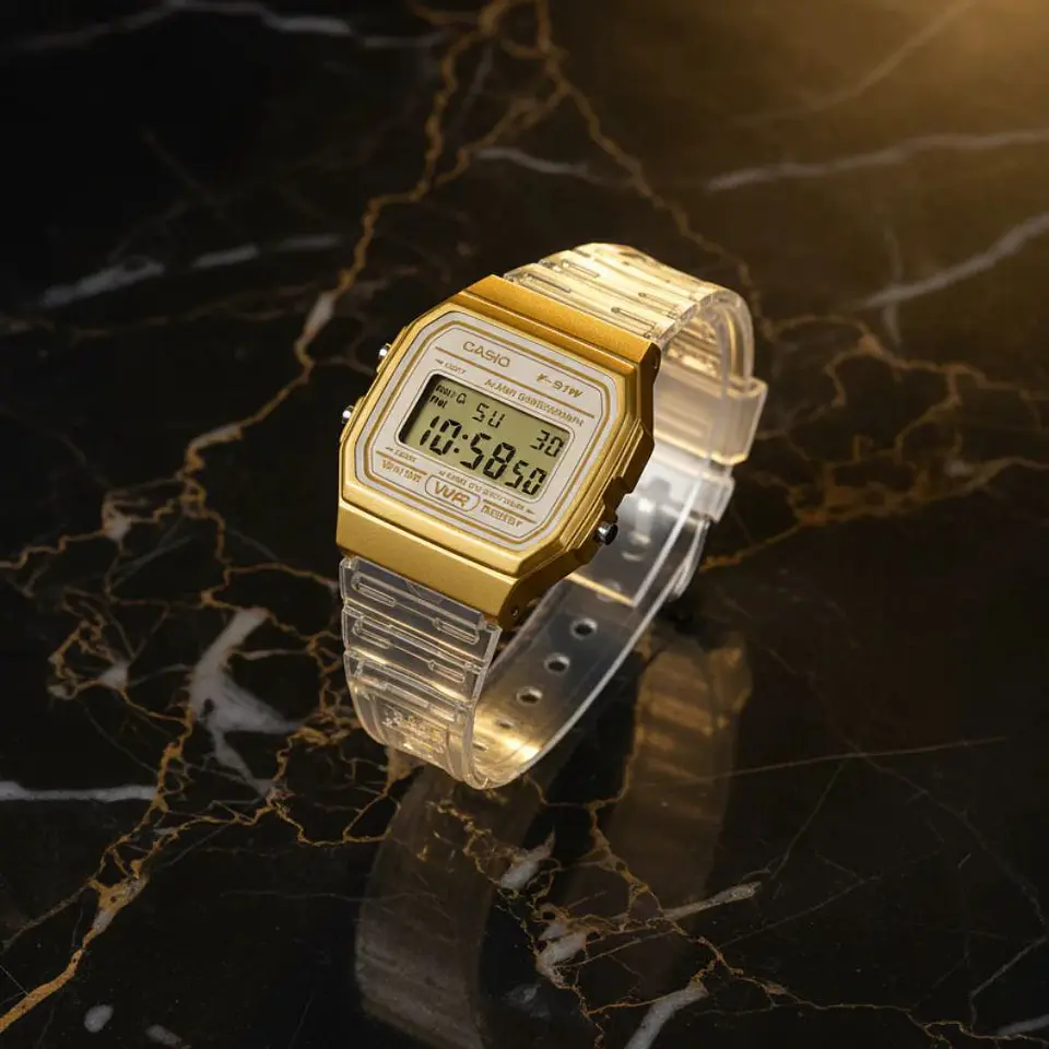 Reloj Digital Casio F-91WS-7A2DF Para Mujer en Acero Color Blanco 5