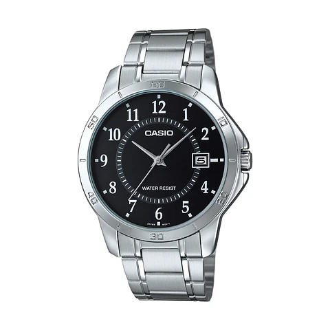 Reloj Analogo Casio MTP_V004D_1B Para Hombre en Acero Color Plateado