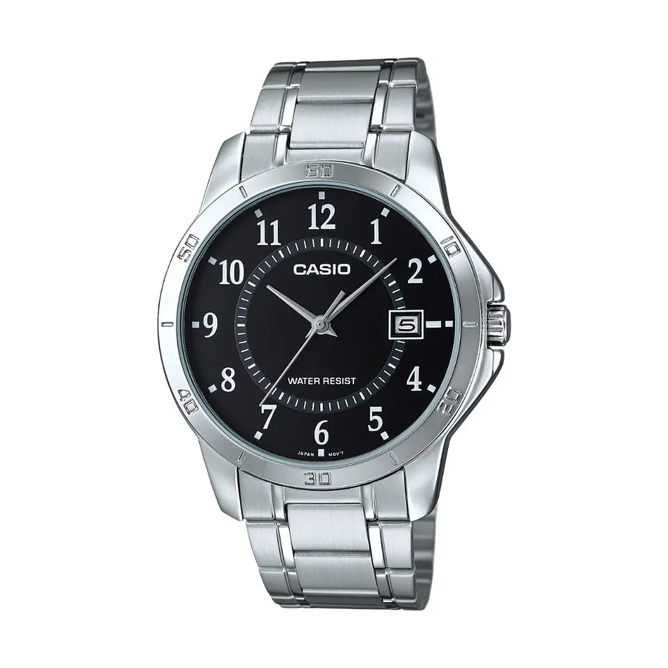 Reloj Analogo Casio MTP_V004D_1B Para Hombre en Acero Color Plateado 1