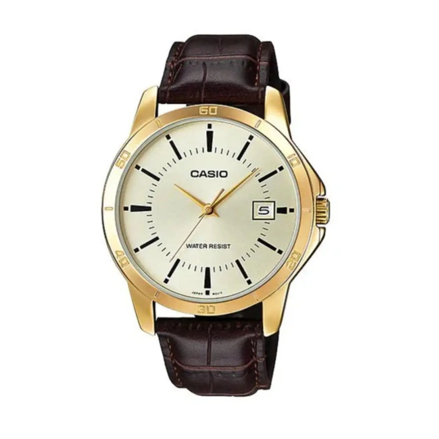 Reloj Analogo Casio MTP_V004GL_9A_ Para Hombre en Acero Color Dorado 1