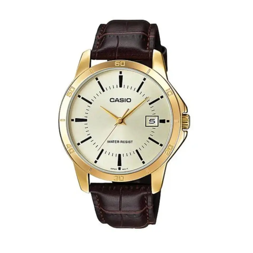 Reloj Analogo Casio MTP_V004GL_9A_ Para Hombre en Acero Color Dorado 1