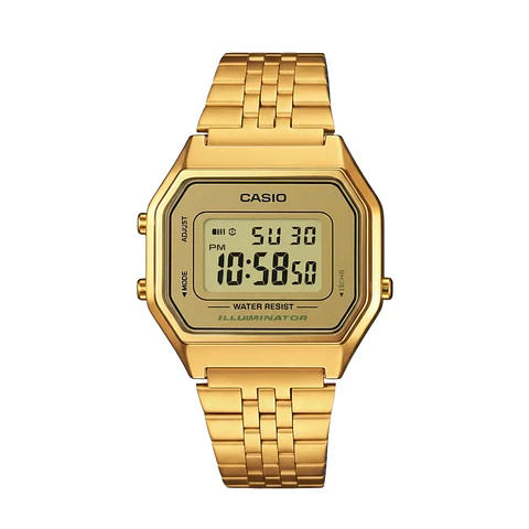 Reloj Digital Casio LA680WGA9BDF Para Mujer en Acero Color Dorado