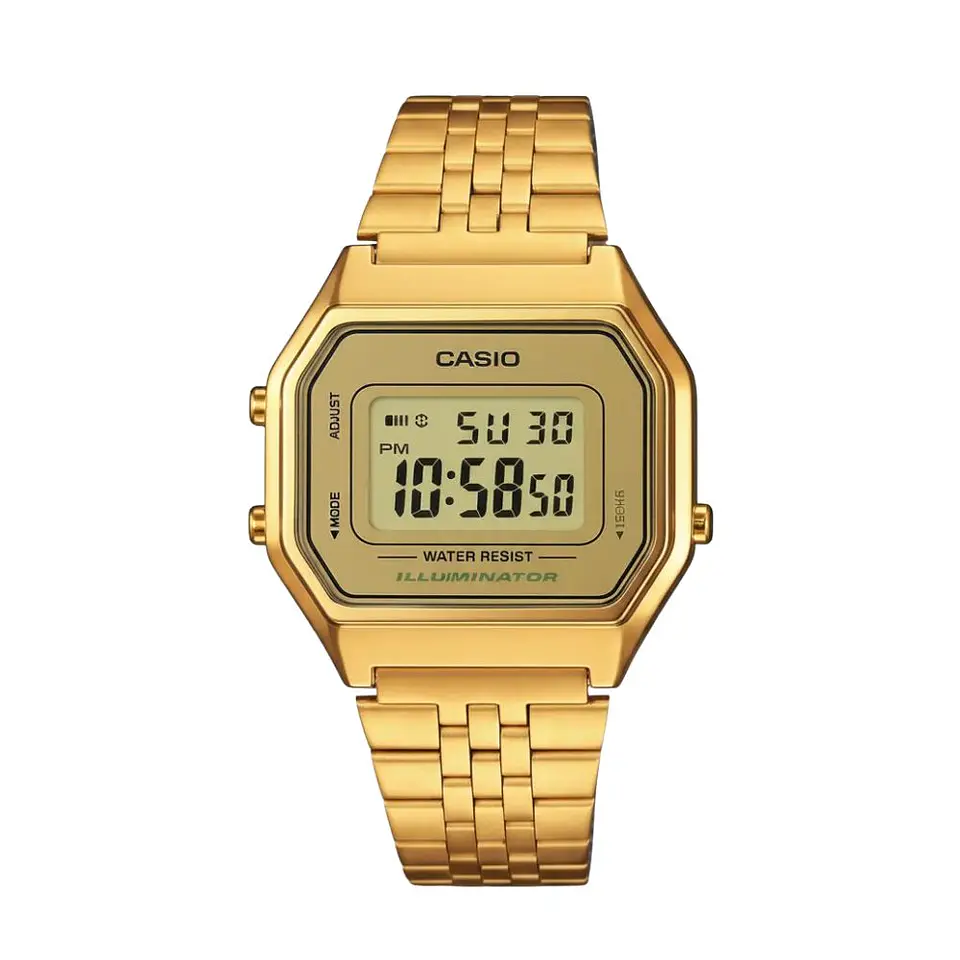 Reloj Digital Casio LA680WGA9BDF Para Mujer en Acero Color Dorado 1